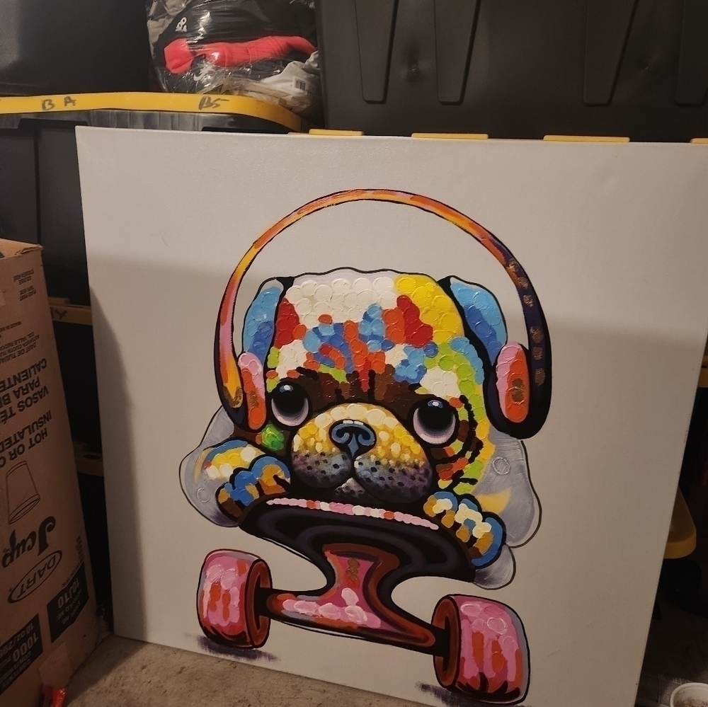 Colorful Pug Art Canvas - Picture 5 of 5